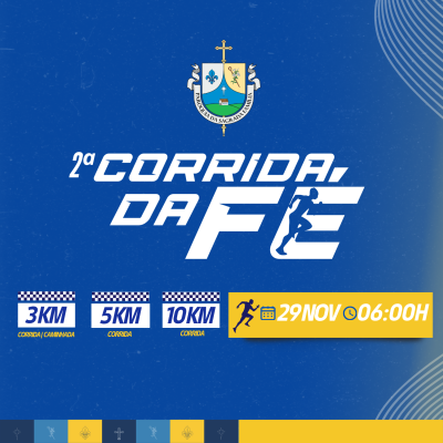 Cartaz de divulgação da prova 2ª Corrida da Fé