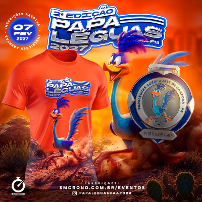 Cartaz de divulgação da prova 2ª Corrida do Papa-Léguas de Caaporã