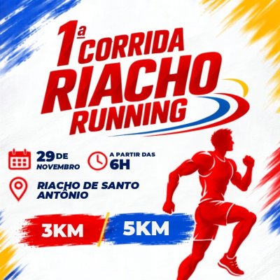 Cartaz de divulgação da prova 1ª Riacho Running