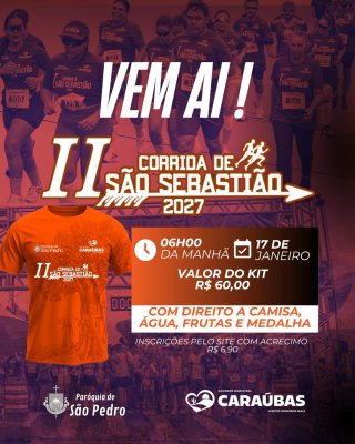 Cartaz de divulgação da prova 2º Corrida de São Sebastião