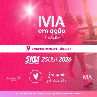 Cartaz de divulgação da prova 4ª Edição Ivia em Ação