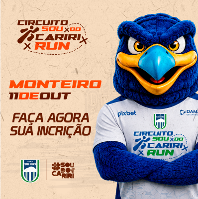 Cartaz de divulgação da prova Sou do Cariri Run Etapa Monteiro