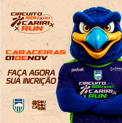 Cartaz de divulgação da prova Sou do Cariri Run Etapa Cabaceiras
