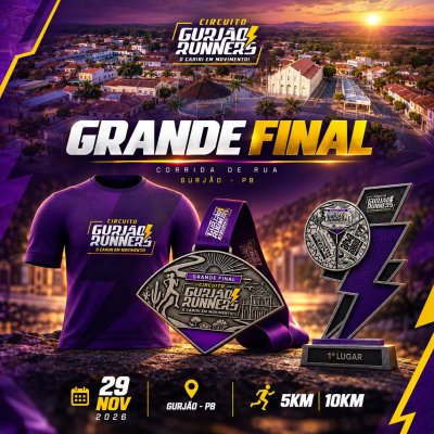 Cartaz de divulgação da prova Circuito Gurjão Runners - Grande Final